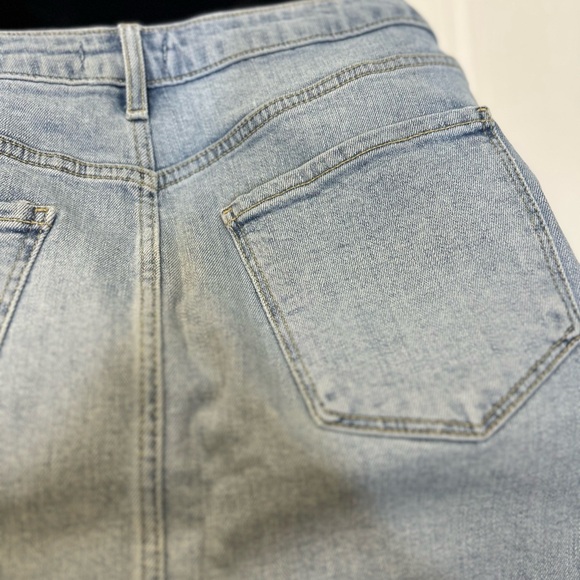 Forever 21 Light Blue Denim A-Line Skirt - Picture 6 of 7